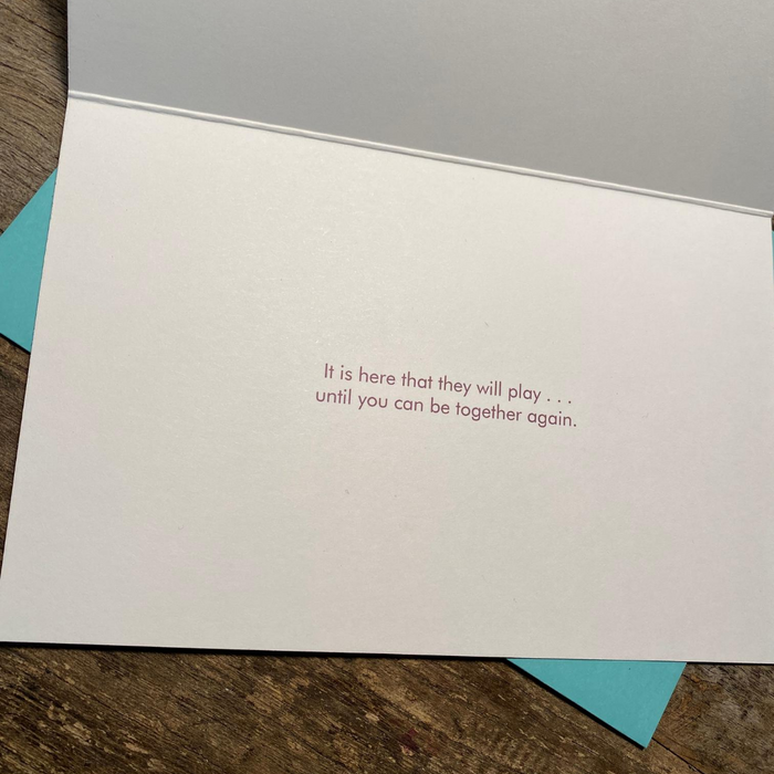 Dog Heaven Playground Sympathy Card - Folded