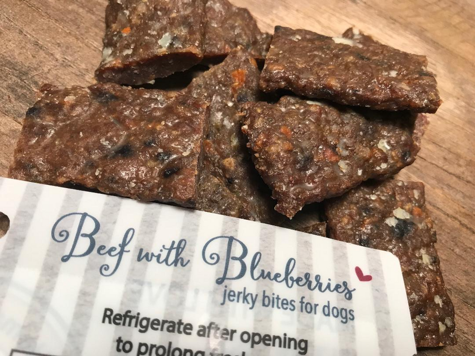 BITES - Beef with Blueberries Jerky Bites for Dogs (2.5 ounces)